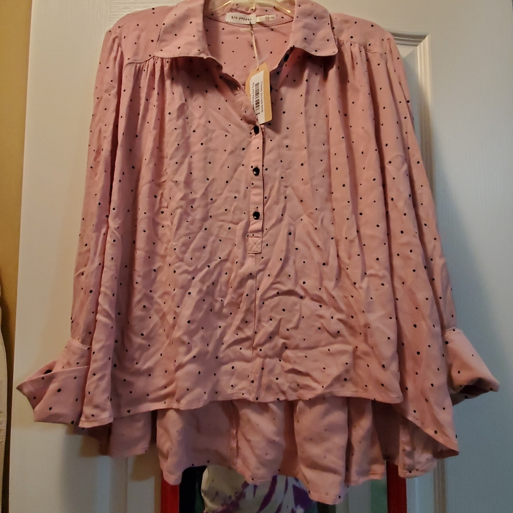 Mauve Button Up